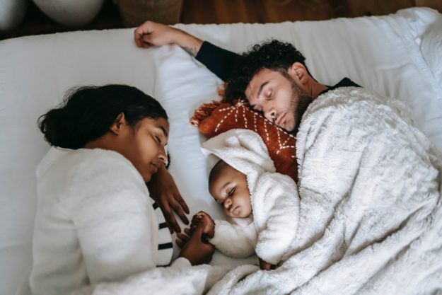 family sleeping
