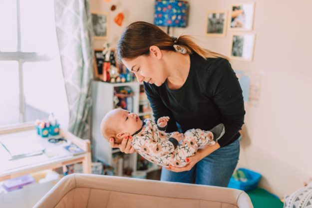 baby into crib